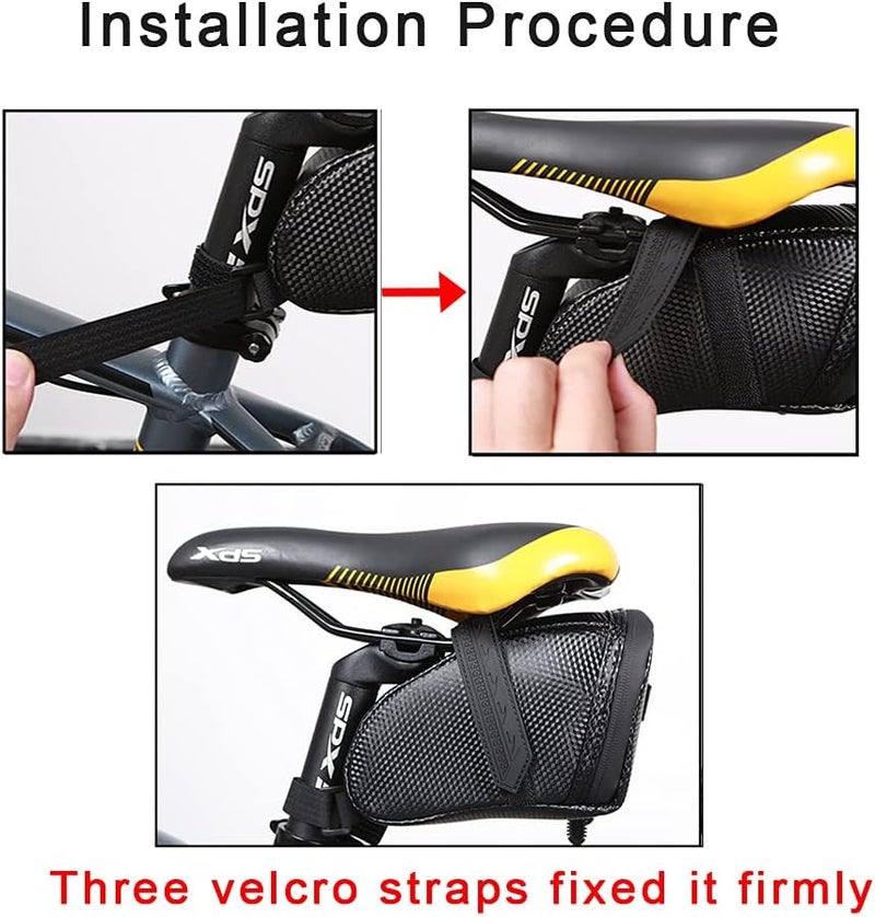 Tongha Bicycle Seat Bag Water Proof,Bike Pack Under Seat,Wedge Saddle Bag for Bike,Cycling Accessories - Image 5